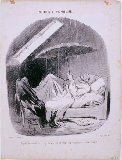 Vuokralaiset ja vuokranantajat - vuokranantajan prikaati tekijältä Honoré Daumier