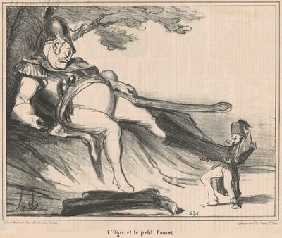 Ogre ja pieni peukalo tekijältä Honoré Daumier