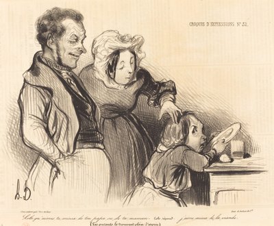 Lolo, mistä pidät paremmin isässäsi tai äidissäsi... tekijältä Honoré Daumier