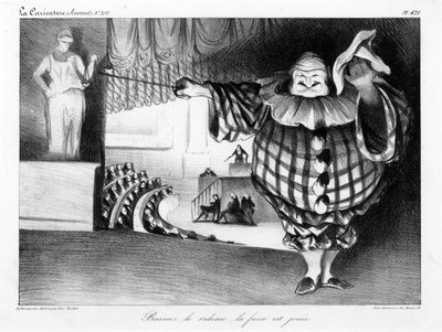 Laske verho alas, farssi päättyy (Baissez le rideau, la farce est jouée) levy 421 tekijältä Honoré Daumier