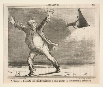 M. Babinet päättää mennä sammuttamaan itsensä tekijältä Honoré Daumier