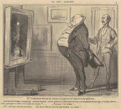 Mr. Prudhomme vierailemassa työpajoissa... tekijältä Honoré Daumier