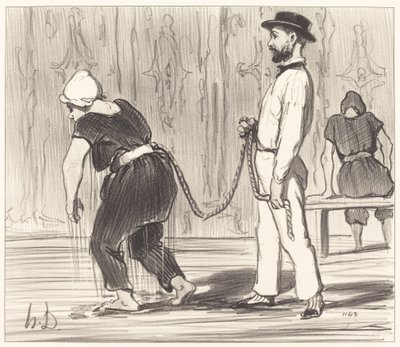 Madame Rabourdeaulla on ensimmäinen oppitunti tekijältä Honoré Daumier