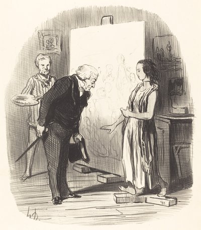 Rouva, minulla on kunnia! tekijältä Honoré Daumier