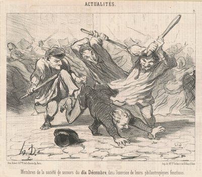 Joulukuun 10. päivän Apuyhdistyksen jäsenet... tekijältä Honoré Daumier