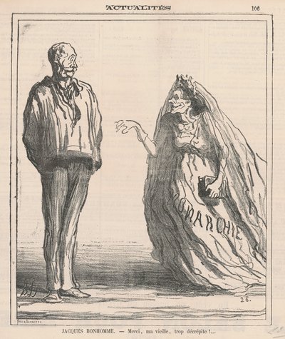 Kiitos, vanha, liian rappeutunut! ... tekijältä Honoré Daumier