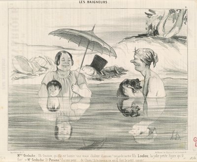 Rouva Greluche: Oi Gustave, kuinka hyvää se on! tekijältä Honoré Daumier