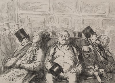 Levon hetki Salon Carréssa. tekijältä Honoré Daumier