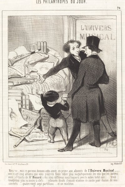 Sir... tässä mitä me annamme...bonukseksi... tekijältä Honoré Daumier