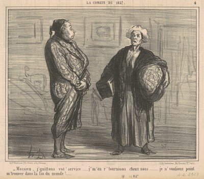 Mossieu, jätän palveluksesi... tekijältä Honoré Daumier