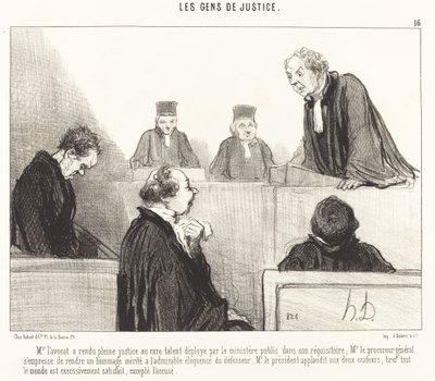 Herra Lakimies on tehnyt täyden oikeuden... tekijältä Honoré Daumier