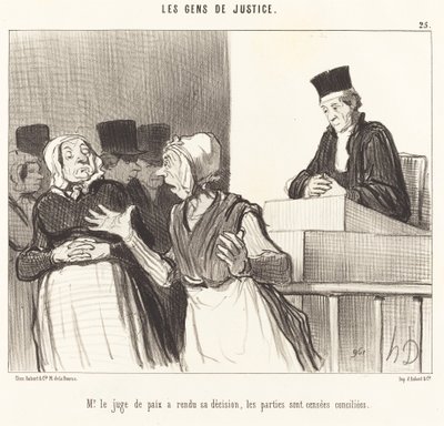 Herra rauhantuomari on tehnyt päätöksensä... tekijältä Honoré Daumier