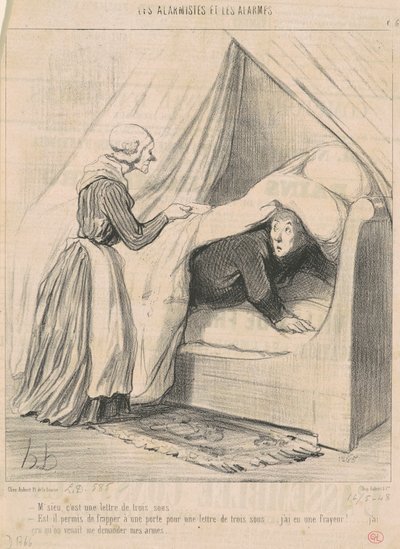 Sir, se on kolmen sentin kirje... tekijältä Honoré Daumier