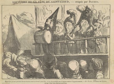 Muusikot soittavat kaksitoista tuntia... tekijältä Honoré Daumier