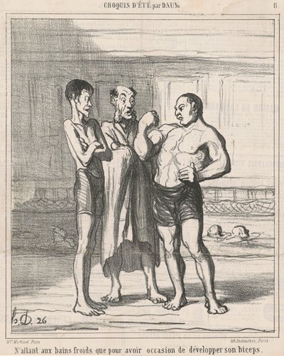 Käyn vain kylmissä kylvyissä... tekijältä Honoré Daumier