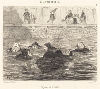 Nayades de la Seine (Seinen merinymfit) tekijältä Honoré Daumier
