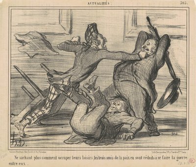 Eivät enää osaa käyttää vapaa-aikaansa... tekijältä Honoré Daumier