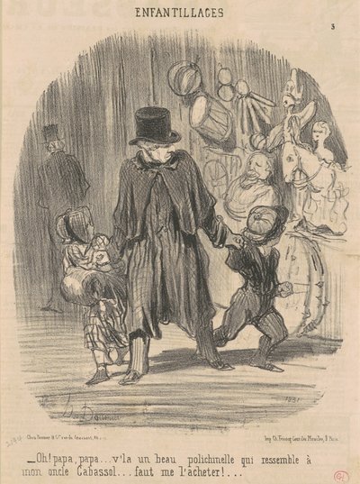 Vai niin! Isä, isä... tässä on kaunis... tekijältä Honoré Daumier