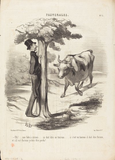 Voi!... sarvimainen peto... tekijältä Honoré Daumier