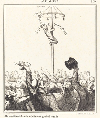 Olimme... hienosti voideltu maston tekijältä Honoré Daumier