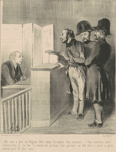 Sinut jäi kiinni teoista... tekijältä Honoré Daumier