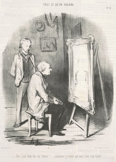 Kyllä se on, edesmennyt vaimoni! ... tekijältä Honoré Daumier