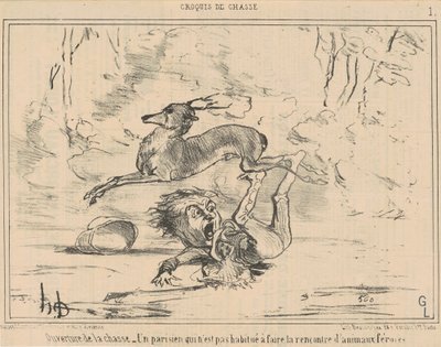 Metsästyksen avaus tekijältä Honoré Daumier