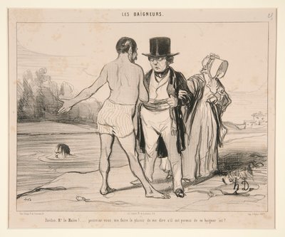 Anteeksi, herra pormestari! tekijältä Honoré Daumier