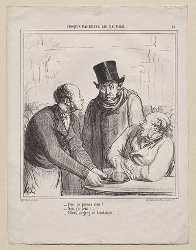 Parisian Sketches, levy 16: Et ota mitään? tekijältä Honoré Daumier