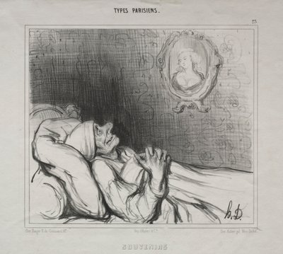 Parisilaiset tyypit: Muistoja, 10. toukokuuta 1840. tekijältä Honoré Daumier