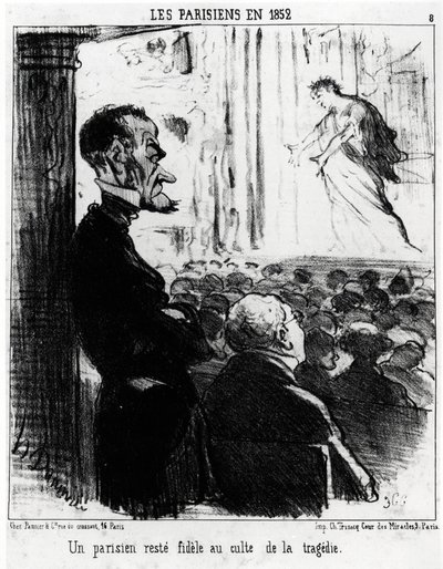 Pariisilaiset vuonna 1852: pariisilainen pysyy uskollisena tragedioiden kulttiin. Kuvitus d