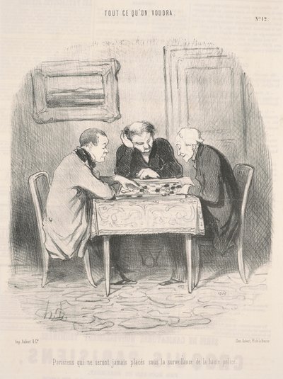 Pariisilaiset, joita ei koskaan valvota... tekijältä Honoré Daumier