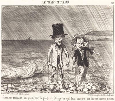 Pariisilaiset saavat viljaa... tekijältä Honoré Daumier