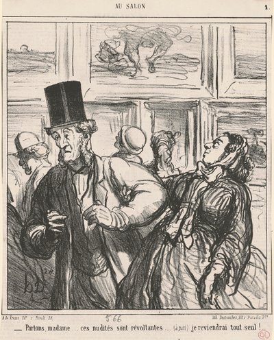 Puhutaan, madame... nämä alastomuudet ovat vastenmielisiä... tekijältä Honoré Daumier