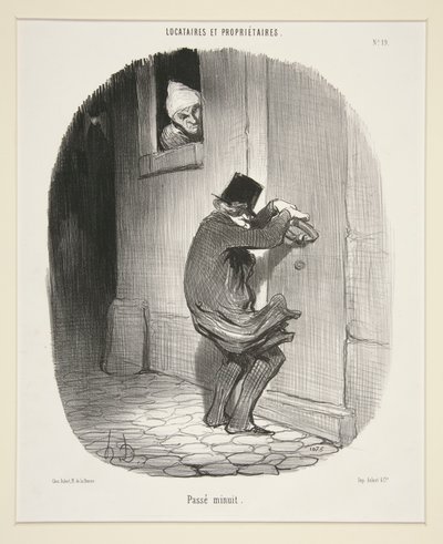 Kulkee keskiyön vuokralaisilta ja omistajilta tekijältä Honoré Daumier