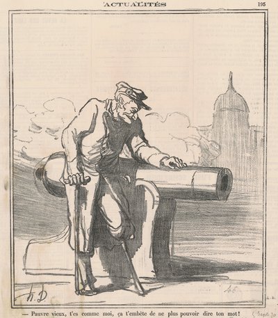 Vanha köyhä! Olet kuin minä... tekijältä Honoré Daumier