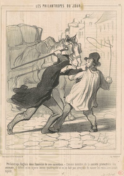 Englantilainen filantrooppi harjoituksessa ... tekijältä Honoré Daumier
