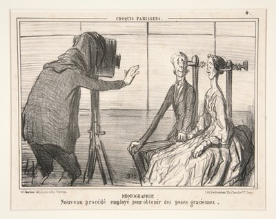 Valokuvaus. Uusi prosessi, jolla saadaan aikaan siroja asentoja pariisilaisista luonnoksista tekijältä Honoré Daumier