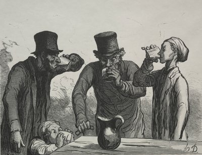 Juoman fysiologia: Neljä aikakautta tekijältä Honoré Daumier
