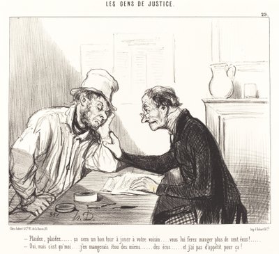 Pyydän... se on hyvä temppu pelata... tekijältä Honoré Daumier