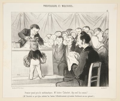 Ensimmäinen matematiikan pääpalkinto, herra Isidore Cabuchet?. #12 Professorit ja sinapit tekijältä Honoré Daumier