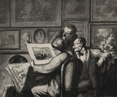 Printin harrastajat. tekijältä Honoré Daumier