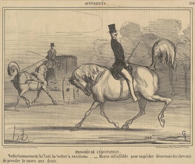 Ratsastustaidon edistyminen tekijältä Honoré Daumier