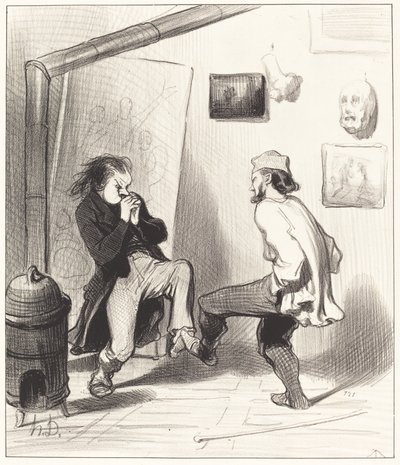 Kun poltimme hänen viimeisen telineensä! tekijältä Honoré Daumier