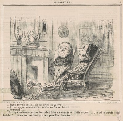 Quina cosa més horrible... si tenim guerra! ...finès tekijältä Honoré Daumier