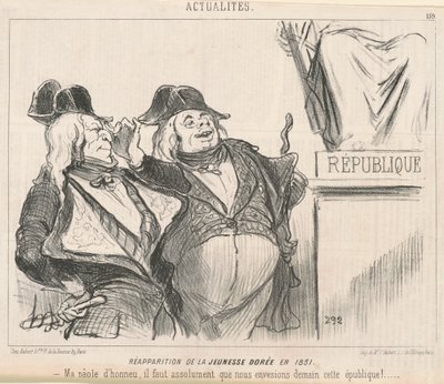 Kultaisen nuorten ilmestyminen uudelleen vuonna 1851 tekijältä Honoré Daumier