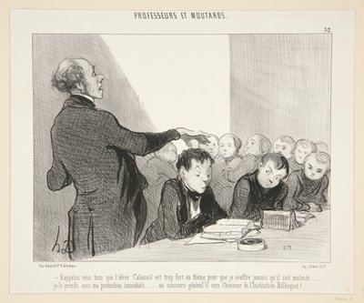 Muista kaikki, että oppilas Cabussol.. - #32 of Professors and Moutards tekijältä Honoré Daumier