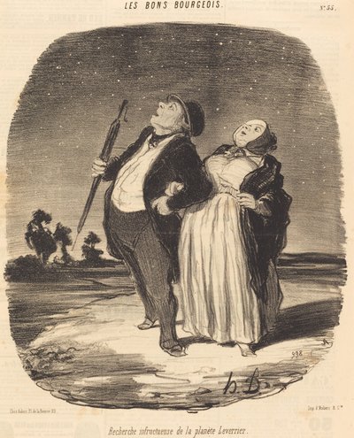 Leverrier-planeetan etsintä epäonnistui tekijältä Honoré Daumier