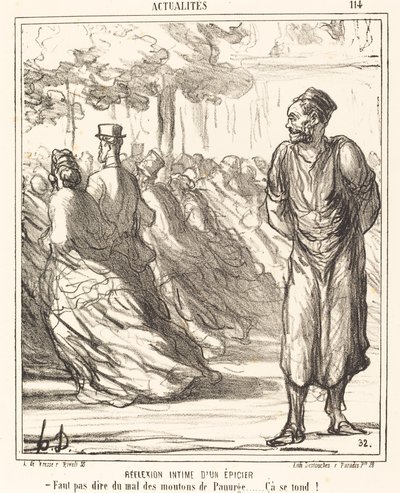 Ruokakauppiaan intiimi heijastus tekijältä Honoré Daumier