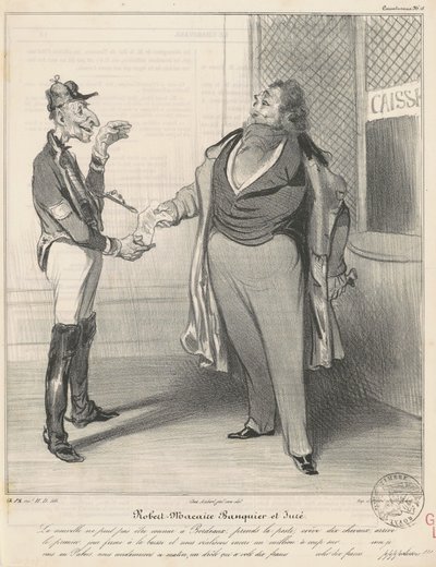 Robert Macaire pankkiiri ja tuomari tekijältä Honoré Daumier